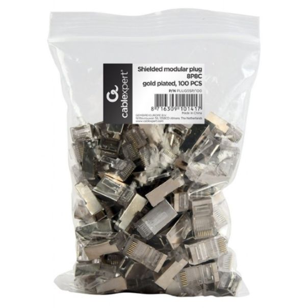 GEMBIRD Mrežni konektor 8P8C PLUG5SP/100, modularni, 100 komada - 38702