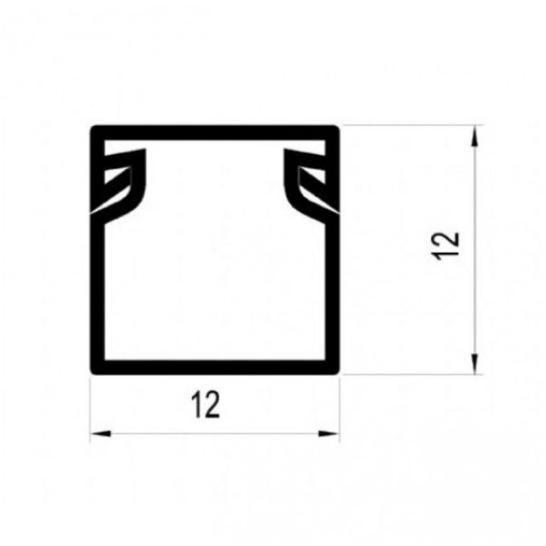 Kanalica ME-12x12mm 2m samolepljiv kablovski kanal PVC - EP3236877