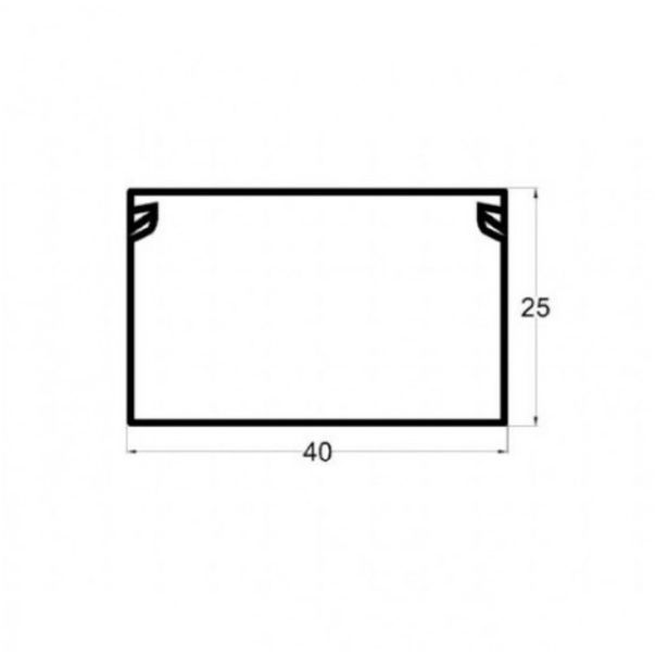 Kanalica ME-40x25mm 2m samolepljiv kablovski kanal PVC - EP3266046