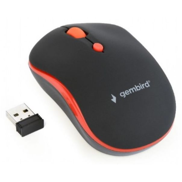 MUSW-4B-03-R Gembird Bezicni mis 2,4GHz opticki USB 800-1600Dpi black/red 103mm - EP3226186
