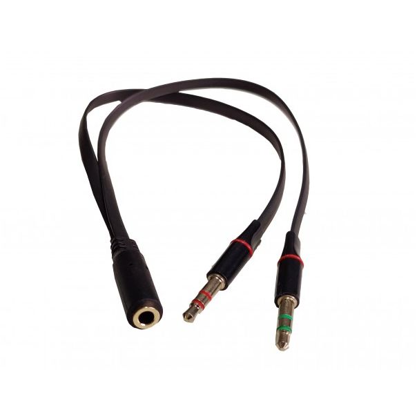 CCA-418A ** Gembird 3.5mm Headphone Mic Audio Y Splitter Cable Female to 2x3.5mm Male adapter (87) - EP3223512