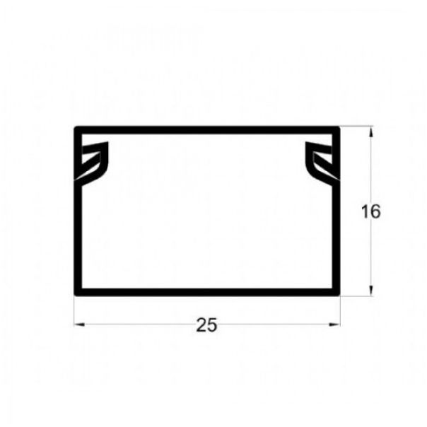 Kanalica ME-25x16mm 2m samolepljiv kablovski kanal PVC - EP3236886