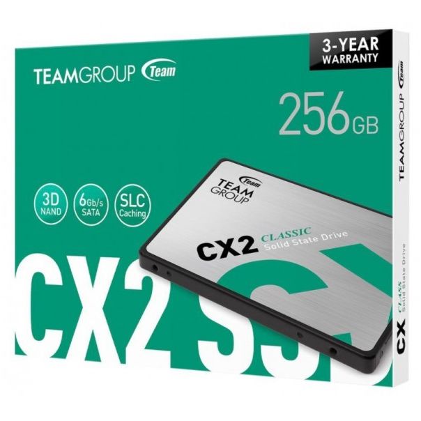 TeamGroup 2.5 256GB SSD SATA3 CX2 7mm 520/430 MB/s T253X6256G0C101 - EP3227674