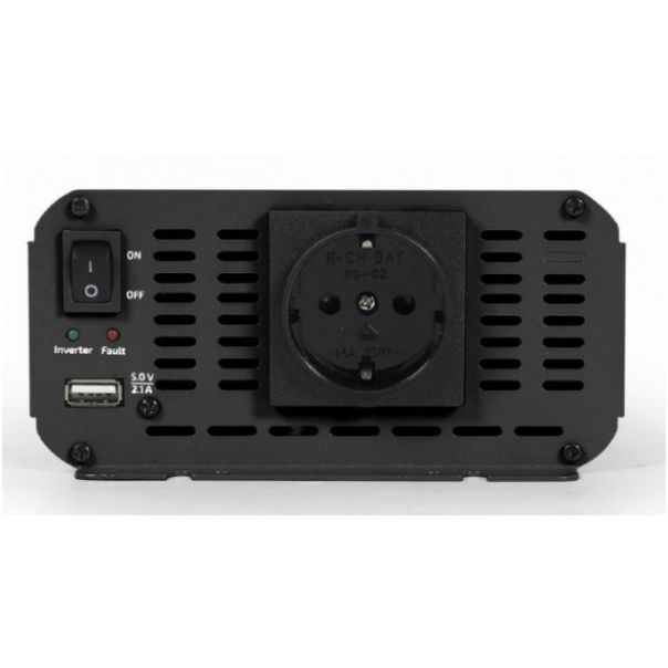 EG-PWC1200-01 Gembird 12V Auto inverter DC/AC 1200W+USB port - EP3227734