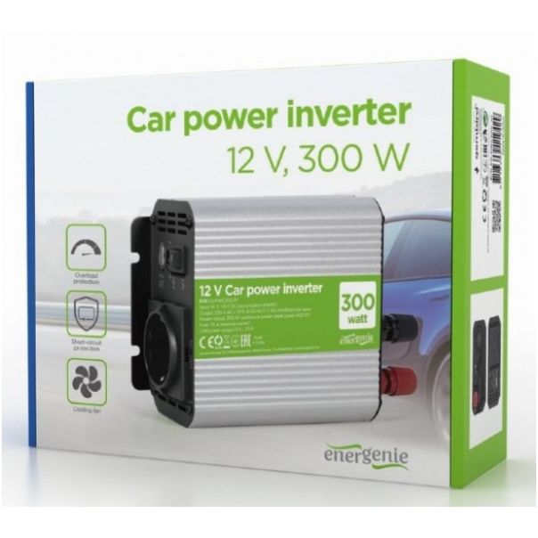 EG-PWC300-01 Gembird 12V Auto inverter DC/AC 300W+USB port - EP3273833