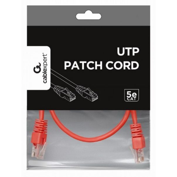 PP12-0.5M/R Gembird Mrezni kabl, CAT5e UTP Patch cord 0.5m red - EP3227746