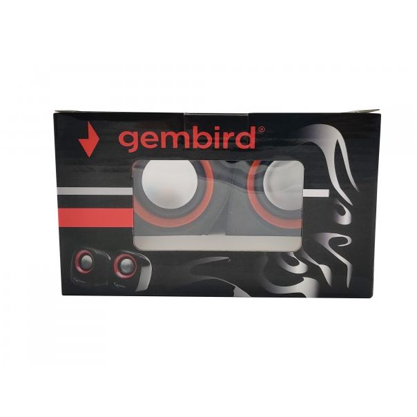 SPK-107 ** Gembird Stereo zvucnici Orange/Black, 2 x 3W RMS USB pwr, 3.5mm kutija sa prozorom (379) - EP3227578