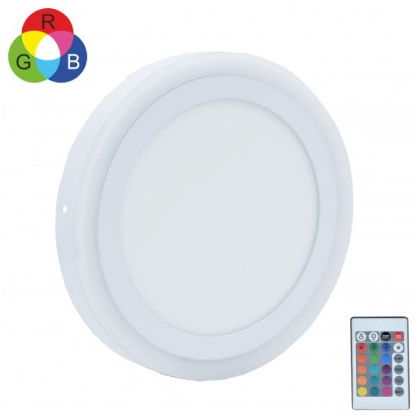 LED RGB okrugli nadgradni panel MP18NO-WRGB 18W+6W, 6500K + daljinski - EP3237151