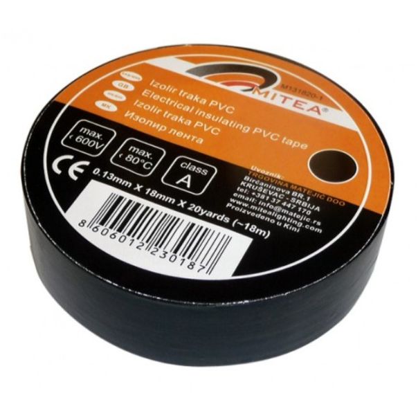 Izolir traka PVC crna 0.13mmX18mmX20yard M131820-1 - EP3236989
