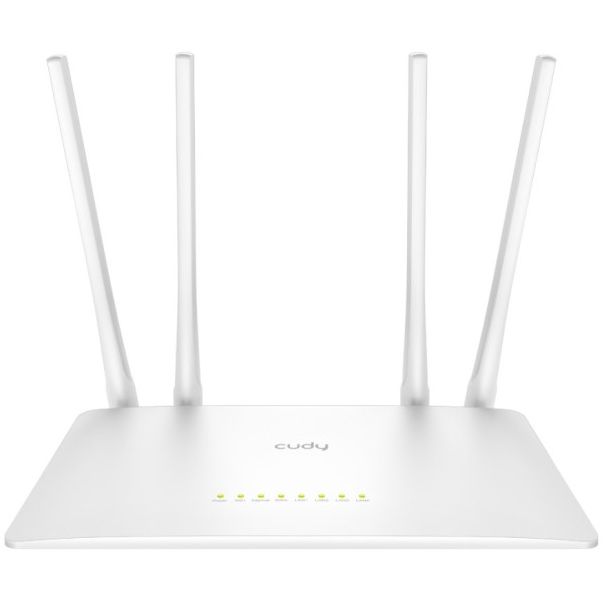 Cudy WR1200 AC1200 Dual Band 2.4+5Ghz Wi-Fi Ruter 1W/4LAN 10/100Mbps, 4x5dBi GUEST/WPS/DDNS - EP3273854