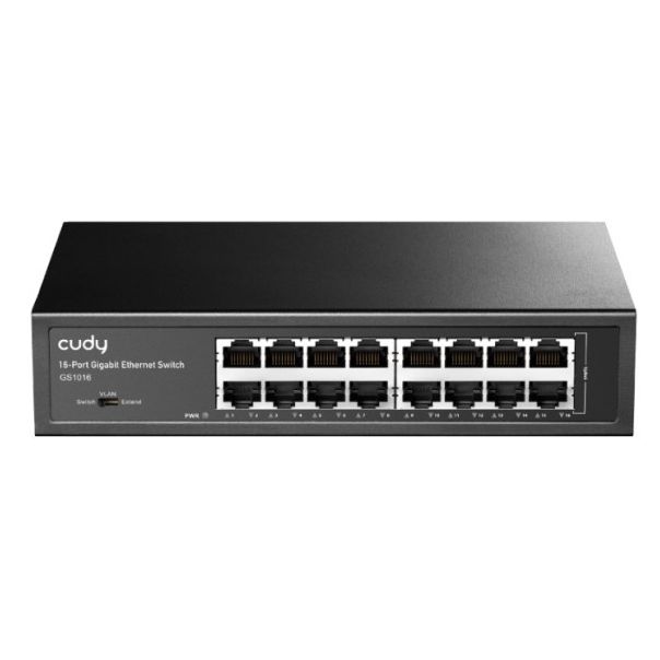 Cudy GS1016 16-Port 10/100/1000M Switch,16x Gbit  RJ45 port, rackmount (Alt. PFS3016-16G) - EP3225745