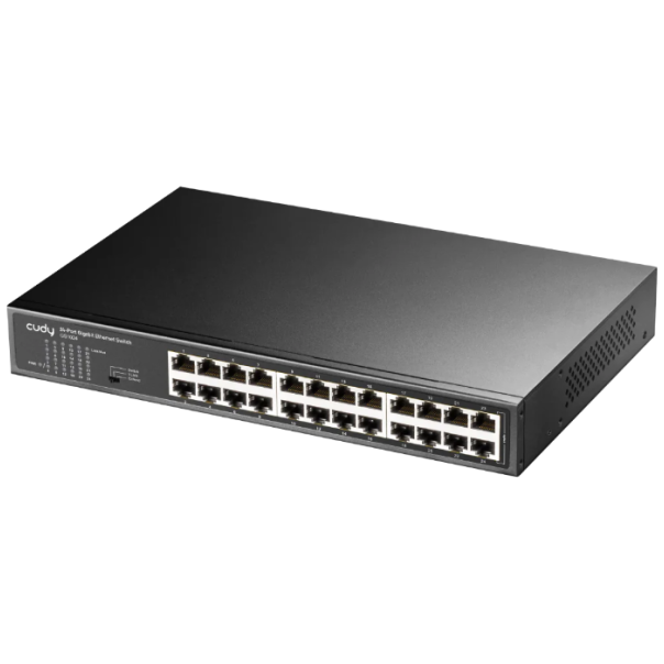 Cudy GS1024 24-Port 10/100/1000M Switch,24 x Gbit  RJ45 port, rackmount (alt. PFS3024-24) - EP3225748