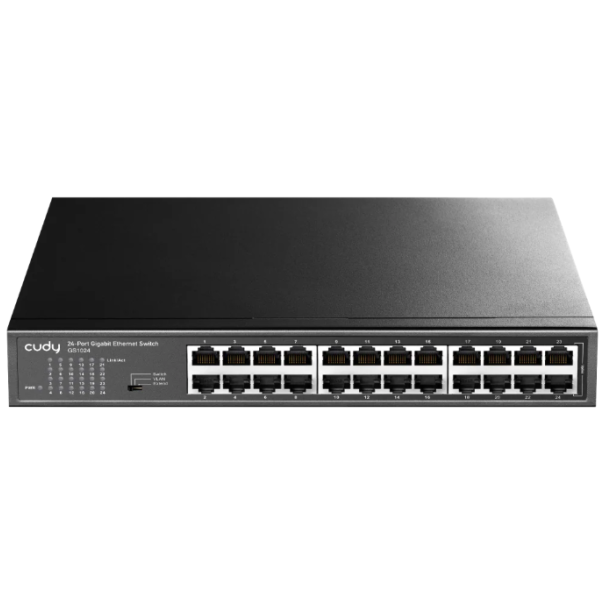 Cudy GS1024 24-Port 10/100/1000M Switch,24 x Gbit  RJ45 port, rackmount (alt. PFS3024-24) - EP3225748