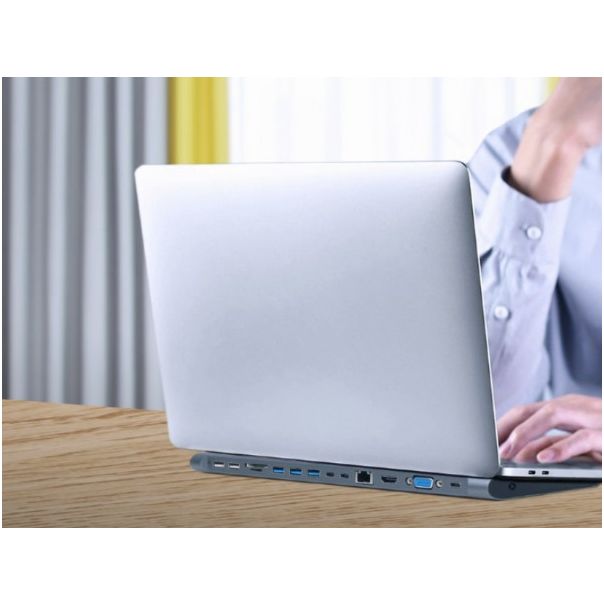A-CM-COMBO9-01 Gembird USB Type-C 9-in-1 multi-port adapter USB hub+HDMI+VGA+PD+card reader+LAN+3.5m - EP3273860
