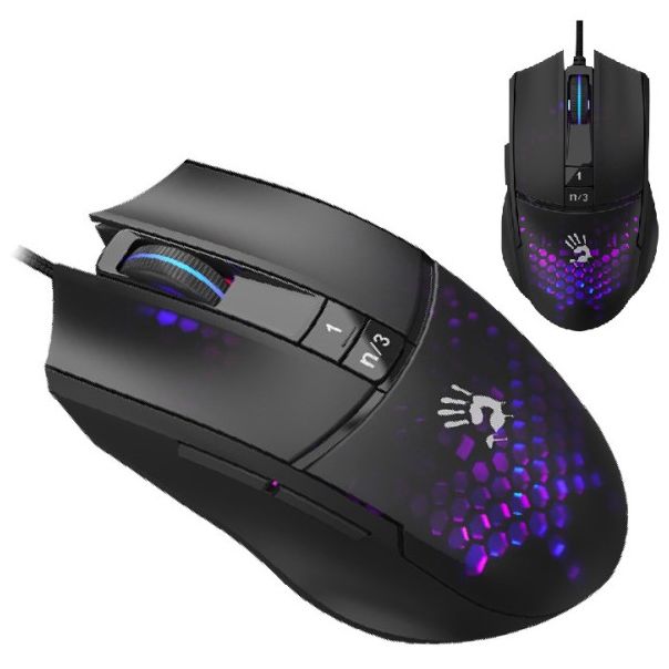 A4-L65 MAX A4Tech Bloody Gejmerski opt. mis, 2000Hz/1000-2000Dpi, Black USB 125mm, Honexcomb - EP3243527