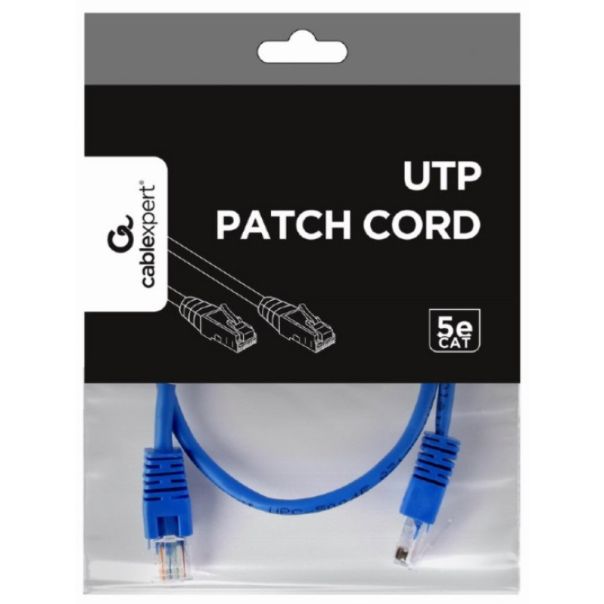 PP12-0.5M/B Gembird Mrezni kabl, CAT5e UTP Patch cord 0.5m blue - EP3274161
