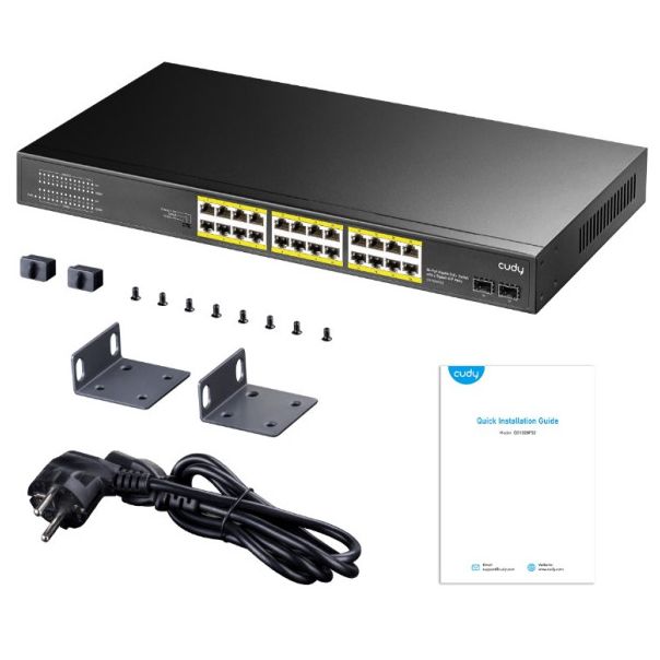 Cudy GS1028PS2 24-Port Gigabit PoE+ Switch with 2 SFP ports 300W - EP3224542
