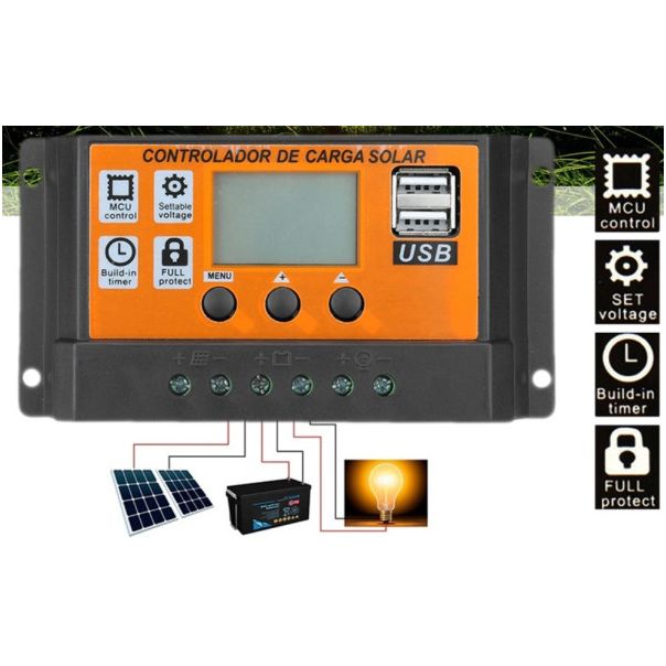 SOL-CONTROL30AO GMB MPPT automatski solarni kontroler punjenja baterije100A/50A/30A/20A/10A LCD Dual - EP3224200