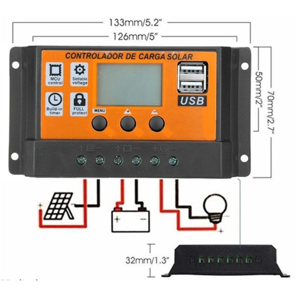SOL-CONTROL30AO GMB MPPT automatski solarni kontroler punjenja baterije100A/50A/30A/20A/10A LCD Dual - EP3224200