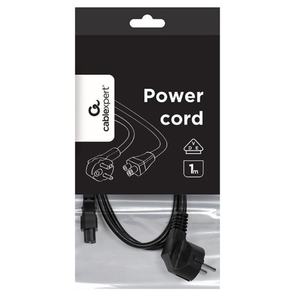PC-186-ML12-1M Gembird Detelina C5 napojni kabl za notebook, VDE certifikat 1m - EP3227390