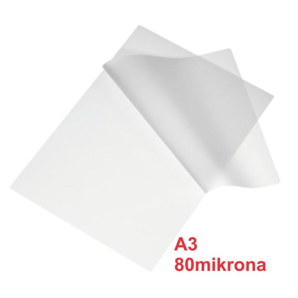 Folija za plastifikaciju A3 100listova 80mikrona (papir za laminaciju) - EP3227414