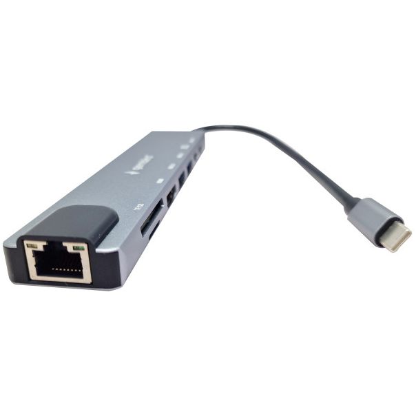 A-CM-COMBO8-05 * Gembird USB HUB Type-C 8-in-1 multi-port adapter USB-C+USB-A+HDMI+PD+card+RJ45, FO - EP3225991