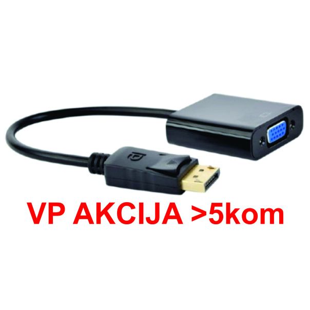 A-DPM-VGAF-03 ** Gembird DisplayPort to VGA adapter cable, BLACK (381) - EP3223379