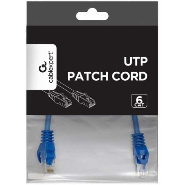 PP6U-0.25M/B Gembird Mrezni kabl, CAT6 UTP Patch cord 0.25m blue - EP3223403