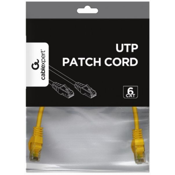 PP6U-0.25M/Y Gembird Mrezni kabl, CAT6 UTP Patch cord 0.25m yellow - EP3223406