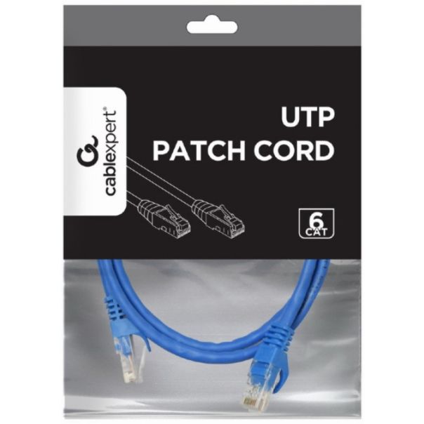 PP6U-0.5M/B Gembird Mrezni kabl, CAT6 UTP Patch cord 0.5m blue - EP3274155