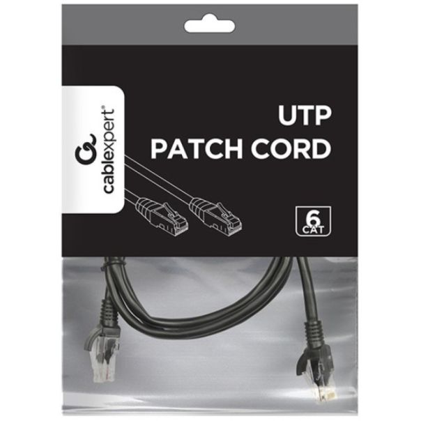 PP6U-1M/BK Gembird Mrezni kabl, CAT6 UTP Patch cord 1m black - EP3242191