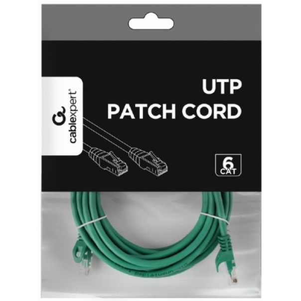 PP6U-3M/G Gembird Mrezni kabl, CAT6 UTP Patch cord 3m green - EP3226069