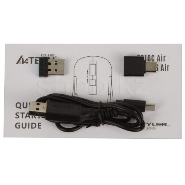 A4-FG16C Air BLACK A4Tech Fstyler DESK+AIR bezicni opticki mis 2.4Ghz,1000-2000Dpi,rechargeable 109m - EP3243194