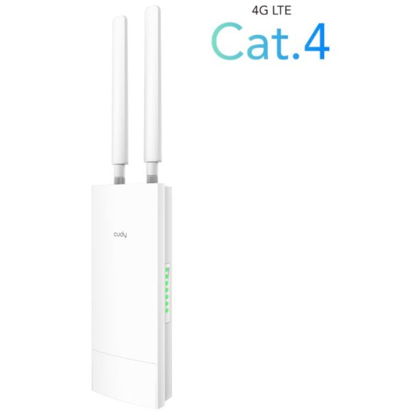 Cudy LT400 Outdoor 4G LTE Cat 4 N300 Wi-Fi Router, Nano SIM Slot, 10/100Mbps WAN/LAN - EP3226867