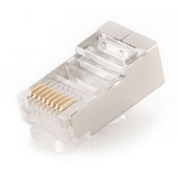 PLUG5SP/10 Gembird shielded modular 30u gold plated LAN konektor CAT5 FTP SFTP RJ45 (pak.10kom) - EP3223544