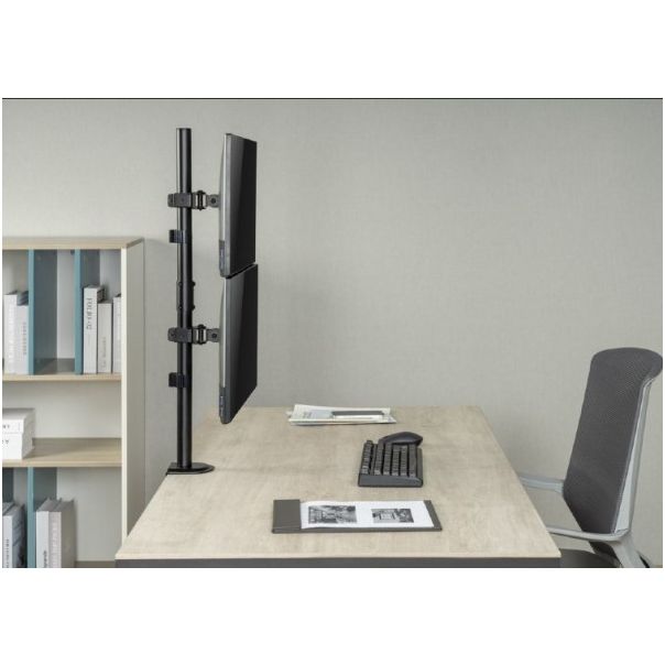 MA-D2-02 Gembird Podesivi vertikalni stoni drzac za dva monitora, tilt, 17-32 max.2x9kg - EP3273663