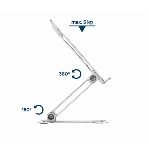 NBS-D1-03 Gembird sklopivo postolje za laptop 15,6, max.5kg aluminium - EP3231162