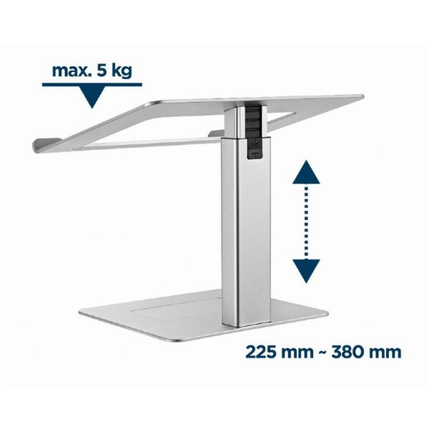NBS-D1-02 Gembird podesivo postolje za laptop 15,6, max.5kg, 225~380mm, aluminum - EP3231165