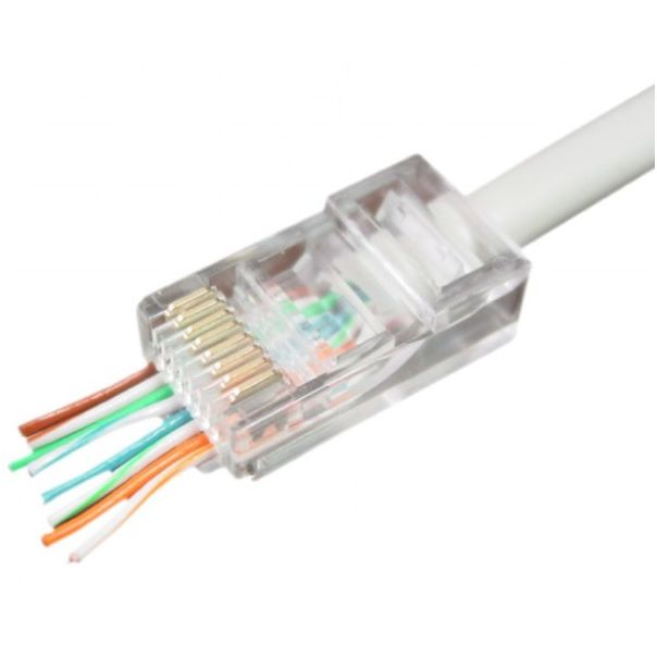LC-PTU-01/10 Gembird Universal pass-through modular CAT5 UTP plug 8P8C, 10 u pak /CENA PO PAKOVANJU - EP3273893