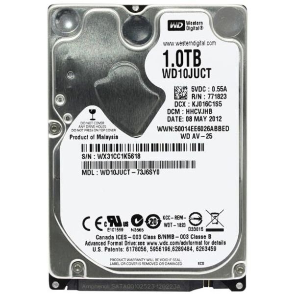 HDD 2.5 * 1TB WD10JUCT WD 16MB 5400RPM SATA 9,5mm - EP3224463