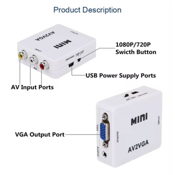 A-AV-VGA-Mini ** Gembird input AV to VGA (906) (560) - EP3223548