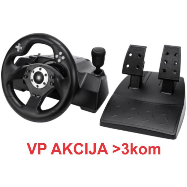 STR-M-40 ** Gembird RACEMASTER PC racing wheel 270degr. PC/PS3, Direct-X-X-input (4499) - EP3223557
