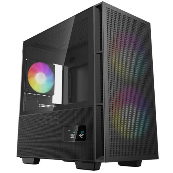 DeepCool CH360 DIGITAL mATX Kuciste,Dual Status Display, 2xLED 140mm +1x120mm, Staklena strana,USB-C - EP3223491