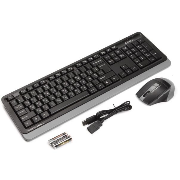 A4-FG1035 A4Tech Fstyler Bezicna tastatura YU-LAYOUT + bezicni mis USB, Grey - EP3243847