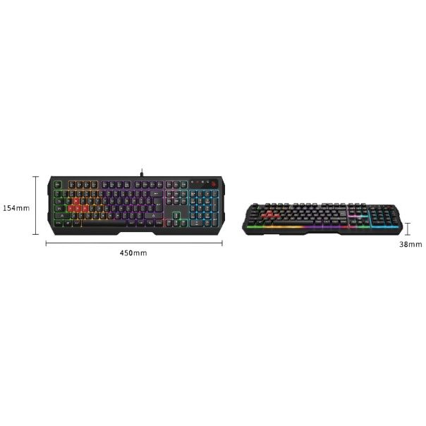A4-B135N A4Tech Bloody Gejmerska svetleca tastatura(NEON LED), black, USB, US layout - EP3243853