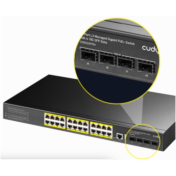 Cudy * GS5024S4 24-Port Layer 3 Managed Gigabit Switch with 4 10G SFP Slots - EP3227566