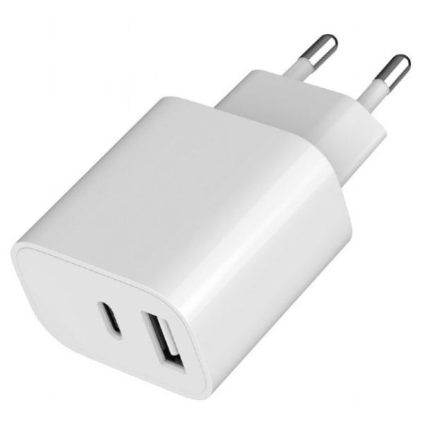 TA-UC-2AC12-01 Gembird USB punjac, 2-port USB-A+ USB-C, 2.4 A, white - EP3224844