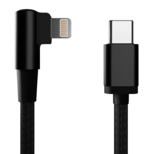 CC-USB2-CMLML-0.2M Gembird Kabl USB-C na 8pin pod uglom 0,2m Black - EP3227617