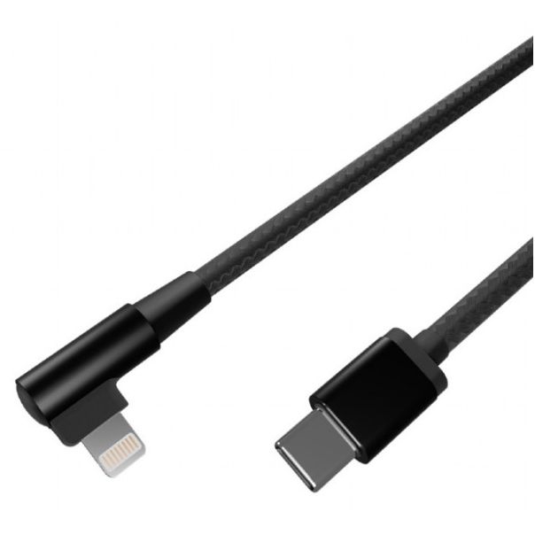CC-USB2-CMLML-0.2M Gembird Kabl USB-C na 8pin pod uglom 0,2m Black - EP3227617
