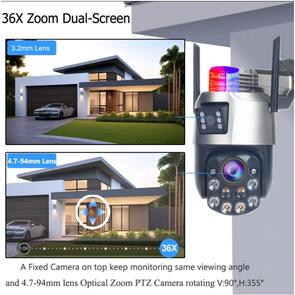 CAM-IP6MP-EP5-12X ZOOM GMB kamera  6 mpix microSD iCSee xmeye pro Two-way PTZ ip66,2x3.6mm - EP3224943